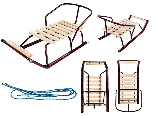 Санки детские с откидной спинкой, бордо, АРТ. 2 БОРДО