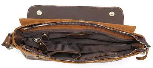 Чоловіча шкіряна сумка Vintage 32х25,5х6 см sum0012517 - фото 7