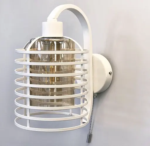 Бра в стиле Лофт в белом каркасе Арт. 8175/1 (12056/1W) Line F - фото 1