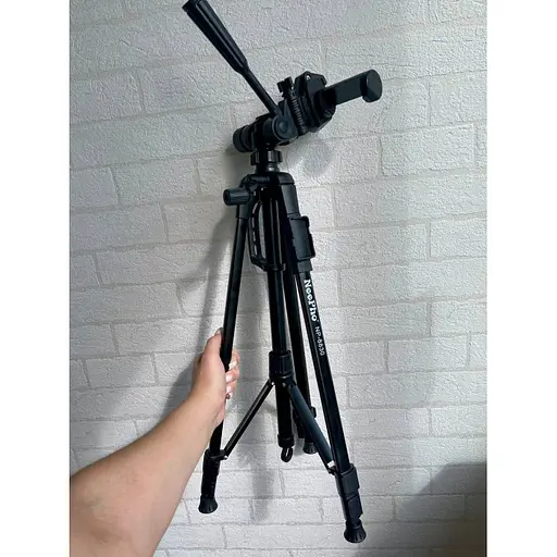 Штатив тренога NeePho NP-8830 не съемная площадка + держатель + пульт + чехол (54-155см) Черный - фото 2
