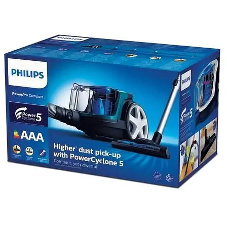 Пилосос Philips 3000 series контейнерний чорно-зелений (FC9334/09) - фото 7