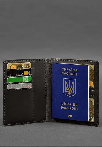 Кожаная обложка-органайзер для документов 6.1 темно-коричневый краст - фото 6