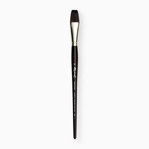 Кисть синтетика плоская Raphael Textura, №24, профессиональная, длинная ручка