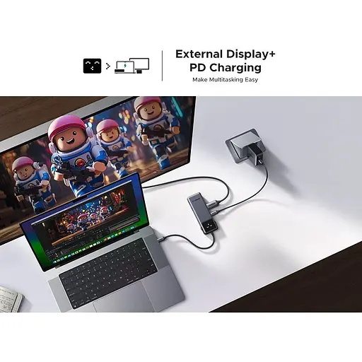 USB-хаб Ugreen Uno 5in1 CM888 (45154) [143011] - фото 7