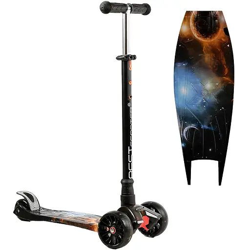 Самокат Best Scooter 75.5-87х55.5х13 см Різнобарвний 000254959