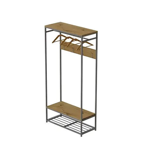 Вешалка напольная Ferrum-decor Трелис 14 180x90x38 серый ДСП Дуб Артизан 16мм (FRD-104357)