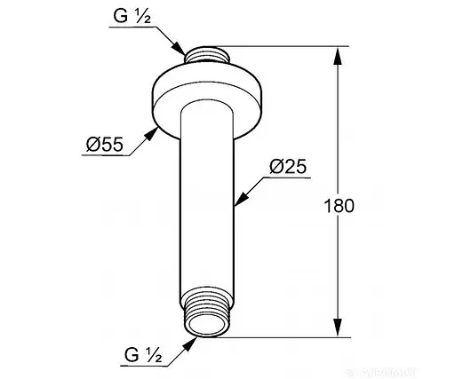 Кронштейн для верхнього душу Kludi A-QA 6651505-00 - фото 2