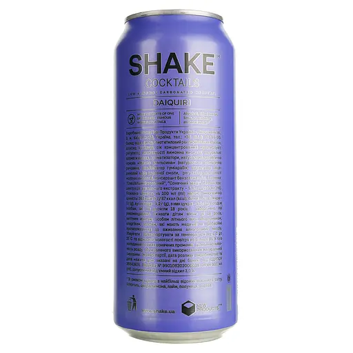 Напій слабоалкогольний Shake Daiquiri, 7%, з/б, 0,5 л - фото 2