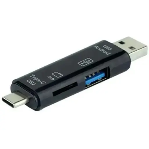 Кардрідер USB Dynamode D-188, чорний, USB / Type-C 3.1 - microSD / USB 3.0 - фото 1