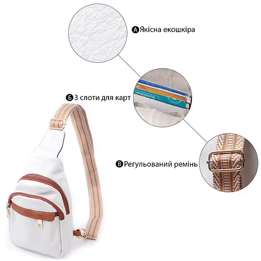 Сумка женская Vintage через плечо с отверстием для наушников из экокожи 17х27х6.5 см sum0026976 - фото 4