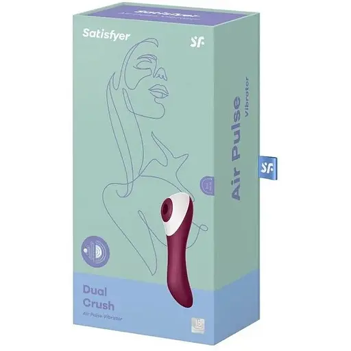 Вакуумний стимулятор із вібрацією Satisfyer Dual Crush Wine Red Wine Red - фото 4