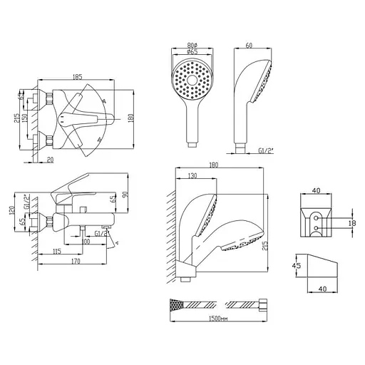 Змішувач для ванни Lidz (CRM) 19 46 006-1 New - фото 4