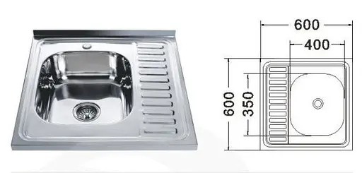 Кухонная мойка Mira MR 6060 Decor Left - фото 3