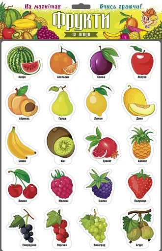 Игры на магнитах Фрукты