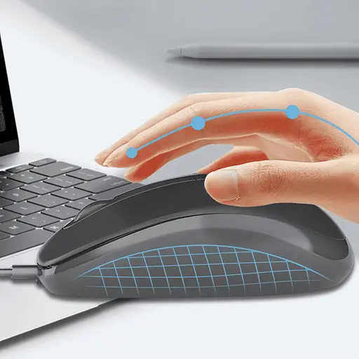 Бесшумная проводная мышь MEETION M100 USB черная - фото 10