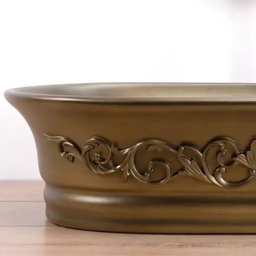 Умивальник Rea Wilma Rustic накладний REA-U3305, Коричневий - фото 2