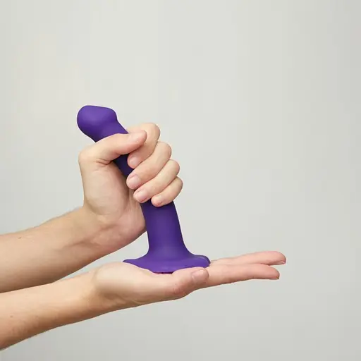 Фалоімітатор Strap-On-Me Bendable Double Density S 17 см чорний - фото 9