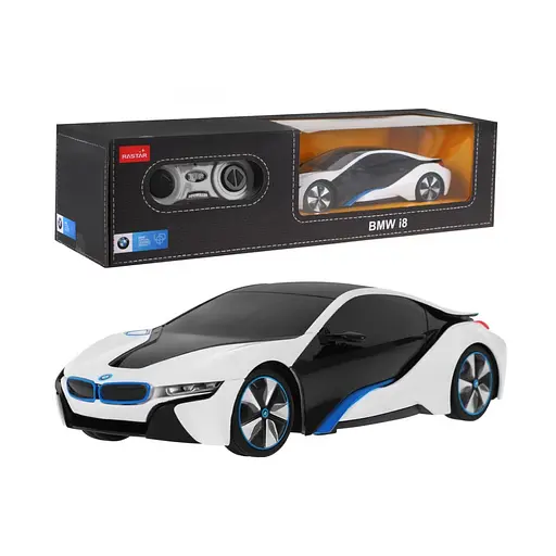 Машинка RASTAR BMW i8 на дистанційному керуванні + пульт 2,4 ГГц 1:24 білий 48400
