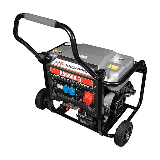 Генератор бензиновый трехфазный 5 кВт Bison BS6500-3 (41-00407) - фото 6