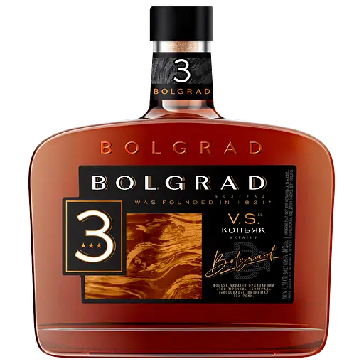 Коньяк України Bolgrad VS 3 зірки 40% 0.5 л