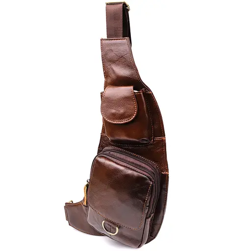 Чоловіча сумка через плече з натуральної шкіри Vintage 15х32х4 см sum0027482 - фото 1
