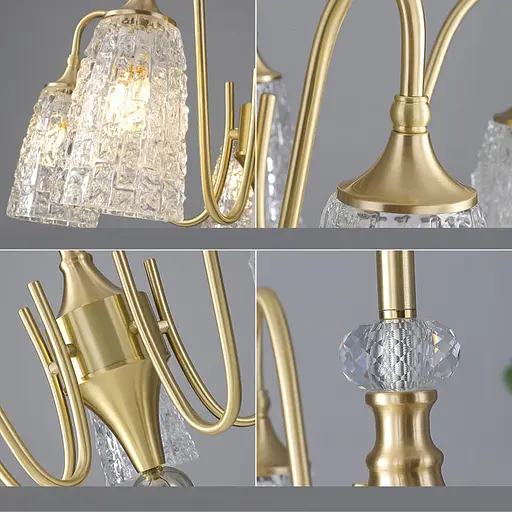 Светодиодная люстра Oрбита 5030 (Золотая) на 6 плафонов - фото 5