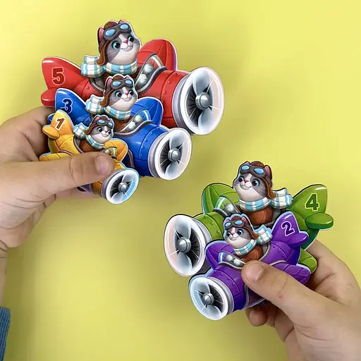 Деревянный детский сортер "Самолеты больше - меньше" Ubumblebees (ПСД299) PSD299 - фото 3