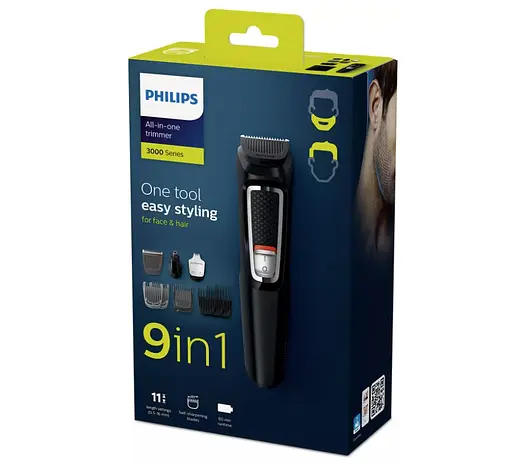 Уцінка. Тример універсальний Philips 9 в 1 Multigroom series 3000 (MG3740/15) - фото 5
