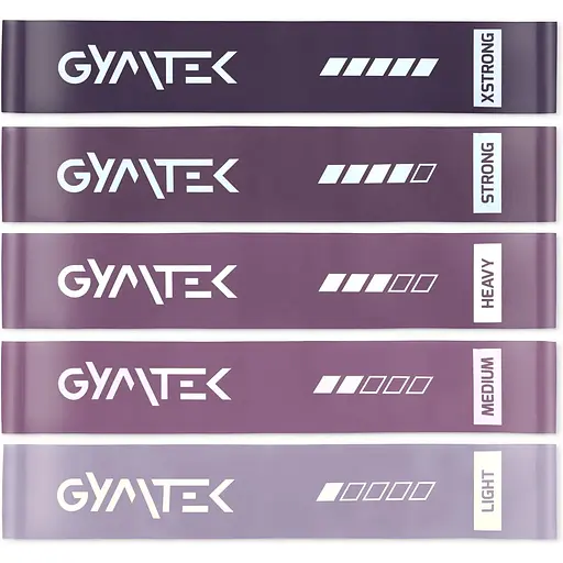 Набор резинок для фитнеса Gymtek 0,5-30кг фиолетовый