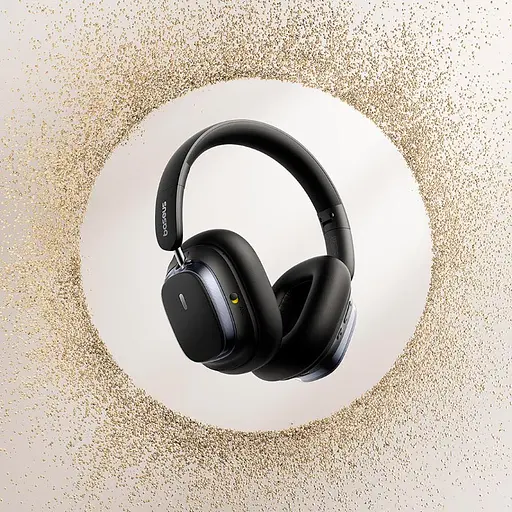 Накладні навушники Baseus Bowie H1s, Noise-Cancellation Wireless Headphones, BT5.4, ANC, 800mAh, 60h, 120h, black - фото 7