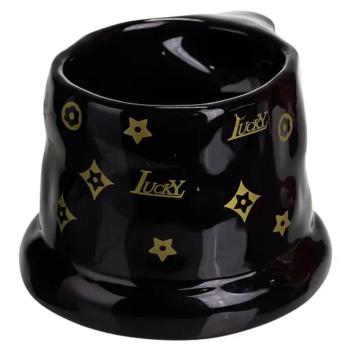 Кружка фарфоровая Lucky 500 мл черный FM-11B - фото 4