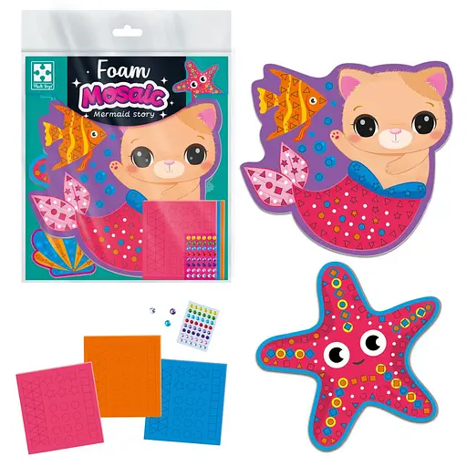 Набор для творчества с мягкой мозаикой и стразами История русалочки