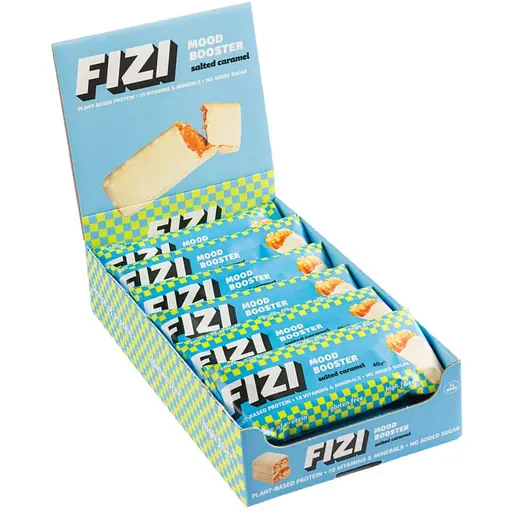 Батончики, Fizi Mood Booster - 12x40g Salted Caramel