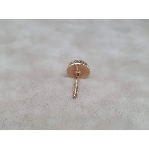 Золота моносережка-пуссета Favoritum з алмазною гранню. 210147_7/1_А - фото 6