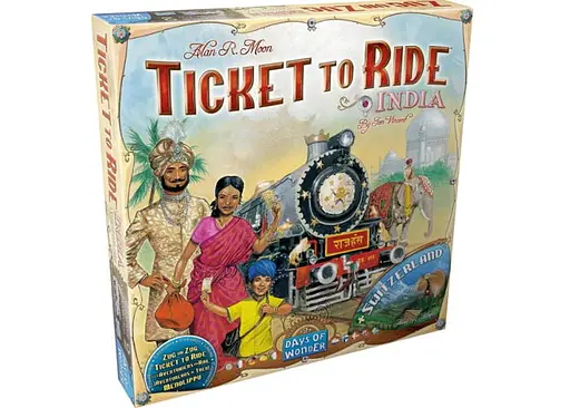 Настільна гра Days of Wonder Квиток на поїзд - Колекція карт №2: Індія та Швейцарія (Ticket to Ride - Map Collection 2: India & Switzerland) (англ.) (DOW720114)