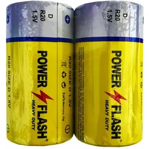 Батарейка Power Flash R20 великий бочонок 1 штука - фото 1
