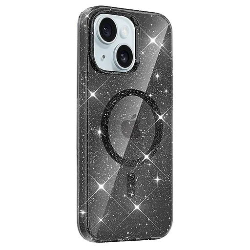 Чохол Epik TPU Eclipse Sparkle MagFit для Apple iPhone 15, 6.1 Black - фото 2