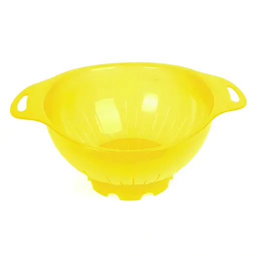 Дуршлаг пластиковый 3 литра диаметр 25 см, Мед Желтый 85040 - фото 1