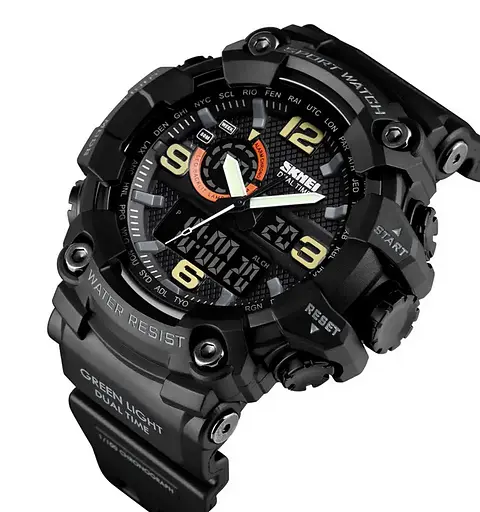 Чоловічий наручний годинник Skmei 1520 Чорний - фото 9