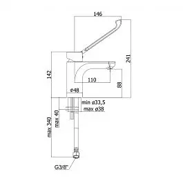 Смеситель для раковины Paffoni Green без донного клапана chrome GR301CR, Хром - фото 2