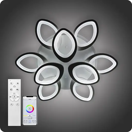 Люстра світлодіодна 517 Light 3color з пультом 208Вт Білий (01378) - фото 1