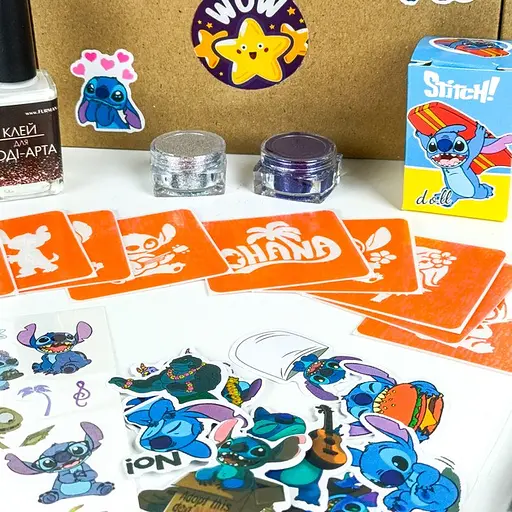 Набір для біо-тату "Wow Box Стіч " від Fresh Tattoo wow-box-stich-3 для 3 дітей - фото 4