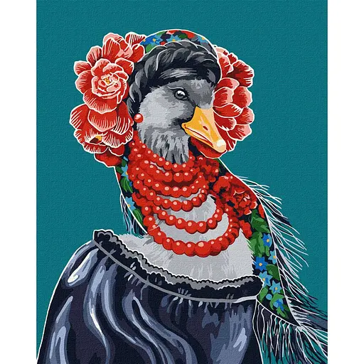 Картина за номерами "Українська гусочка" ©Світлана Теренчук KHO4499 Ideyka 40х50 см