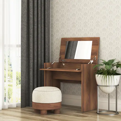 Трюмо с зеркалом в спальню MebelStar Нео 80x43x75,2 см Дуб янтарный (MBS-1239) - фото 1