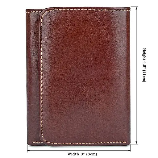 Мужской кожаный кошелек Vintage 11x8 см acs0018167 - фото 2