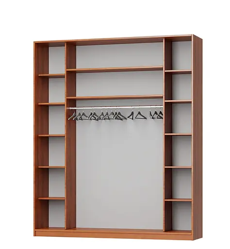 Шкаф-купе трехдверный MebelStar Комбо AL 3ДСП 210x60x240 см Аляска серый (MBS-1748) - фото 2