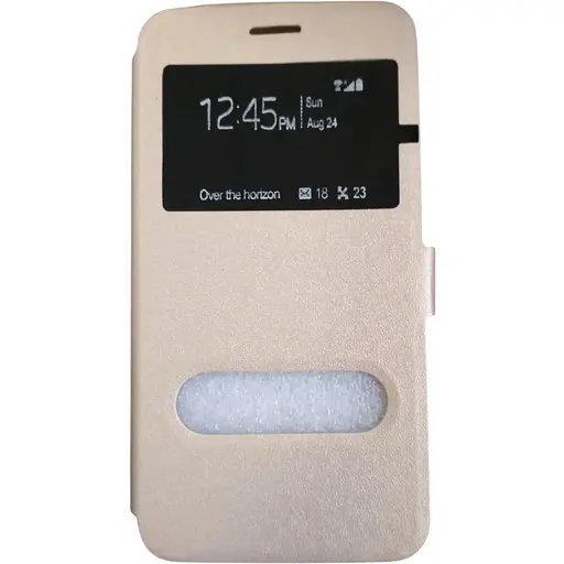 Чохол-книжка Meizu M5s 2 вікна обкладинка підставка золотиста