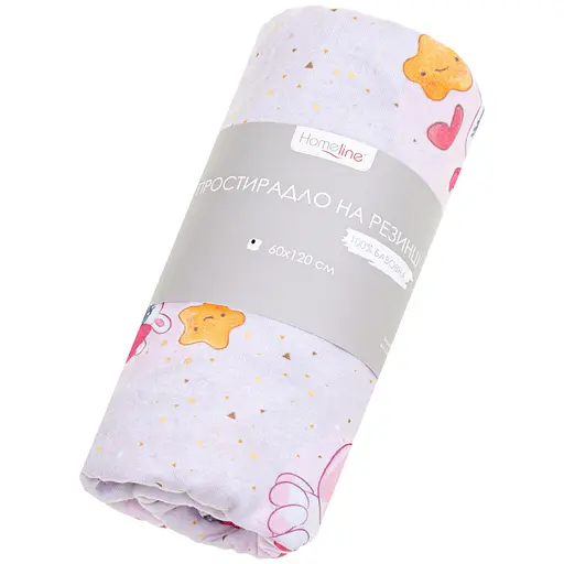 Простирадло дитяче на резинці Home Line Поні 60х120 см рожеве (161922)