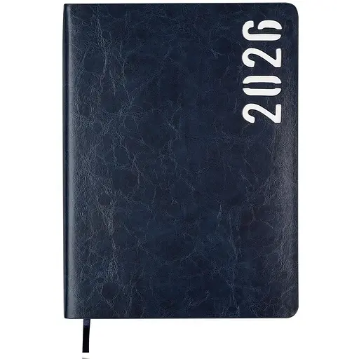 Щоденник датований Buromax Mind 2026 A5 штучна шкіра синій (BM.21152-02)