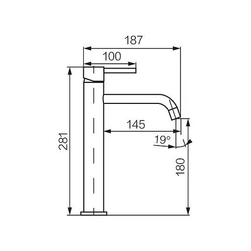 Смеситель для раковины VBI Milano brushed gold высокий VBI-050101BG Золотой - фото 2
